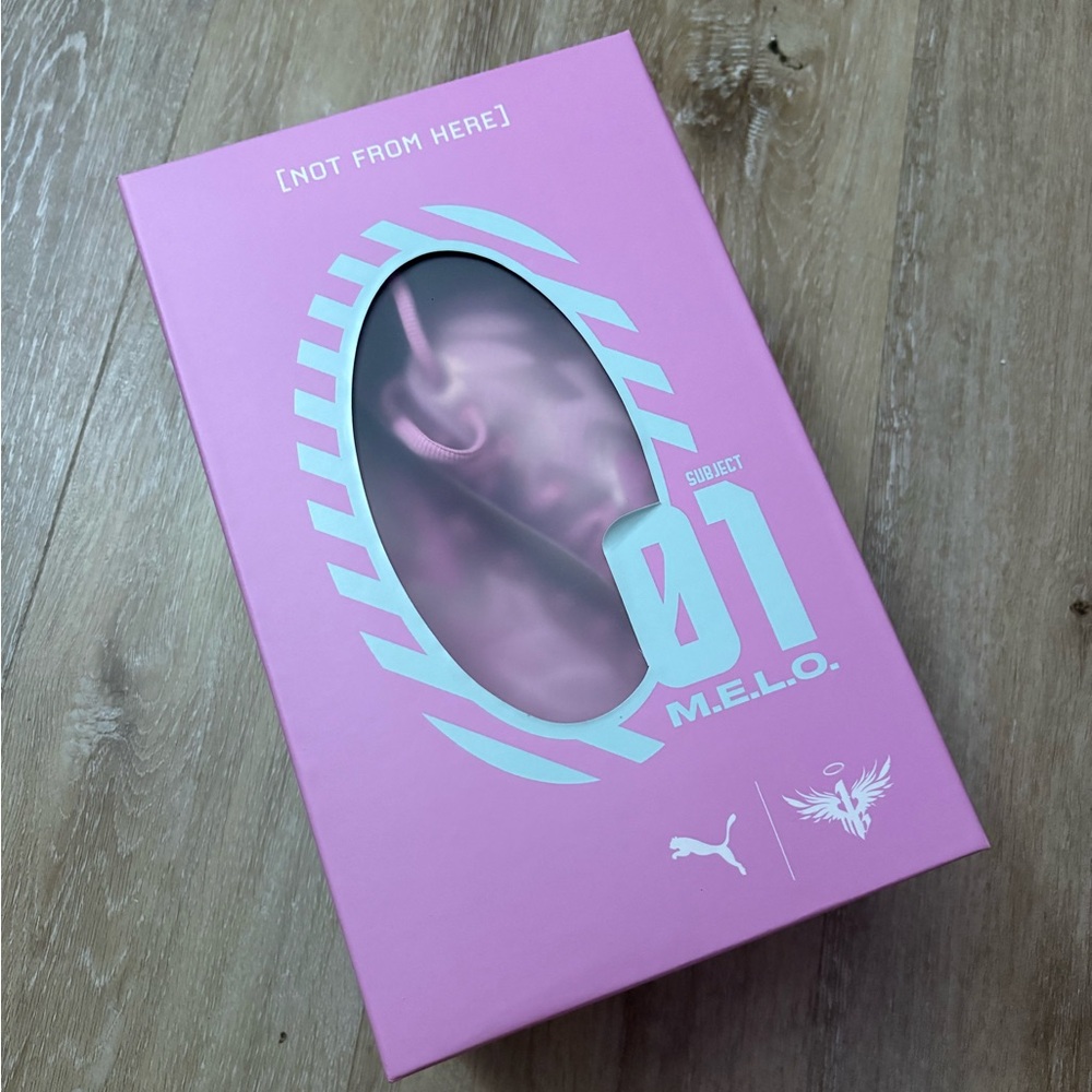 Puma Melo MB.01 iridescent pink sneakers